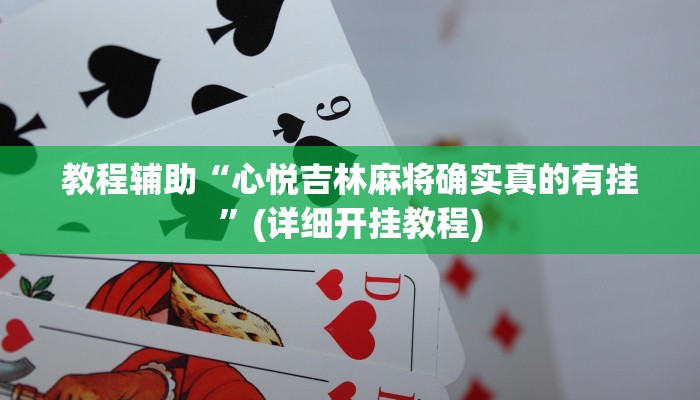 教程辅助“微乐江苏麻将开挂神器ios”开挂详细教程