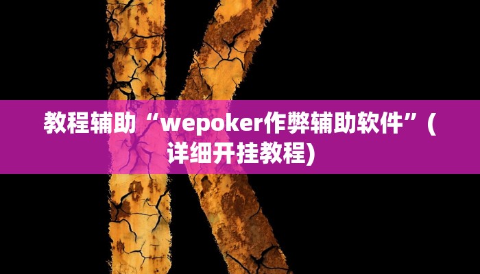 教程辅助“wepoker作弊辅助软件”(详细开挂教程)