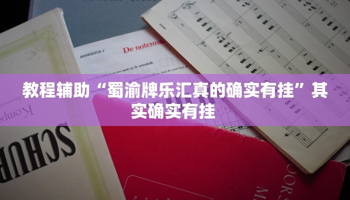 教程辅助“蜀渝牌乐汇真的确实有挂”其实确实有挂 