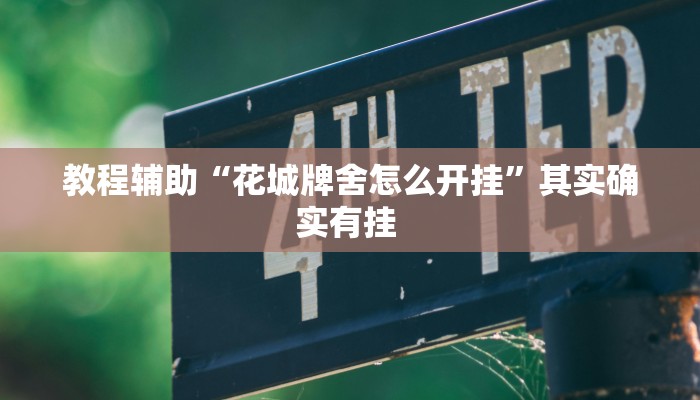 教程辅助“花城牌舍怎么开挂”其实确实有挂 