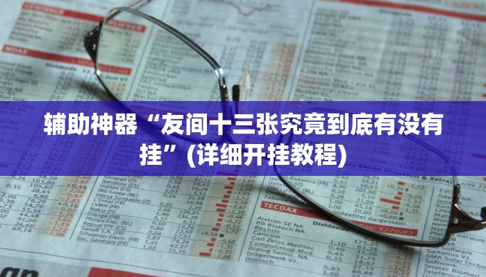 辅助神器“友间十三张究竟到底有没有挂”(详细开挂教程)