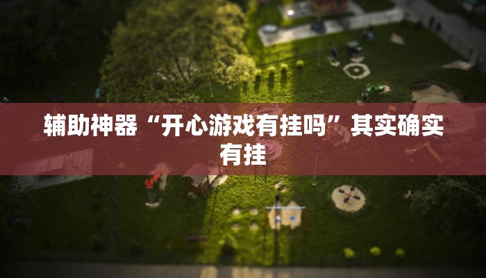辅助神器“开心游戏有挂吗”其实确实有挂