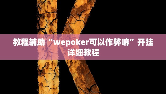 教程辅助“wepoker可以作弊嘛”开挂详细教程
