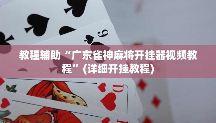 教程辅助“广东雀神麻将开挂器视频教程”(详细开挂教程)