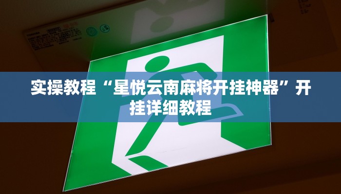 实操教程“星悦云南麻将开挂神器”开挂详细教程