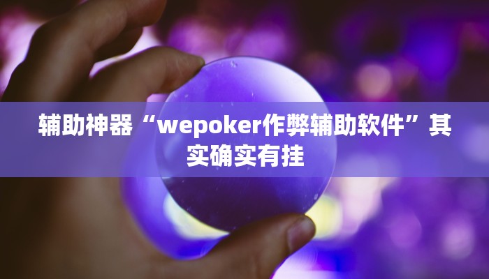 辅助神器“wepoker作弊辅助软件”其实确实有挂