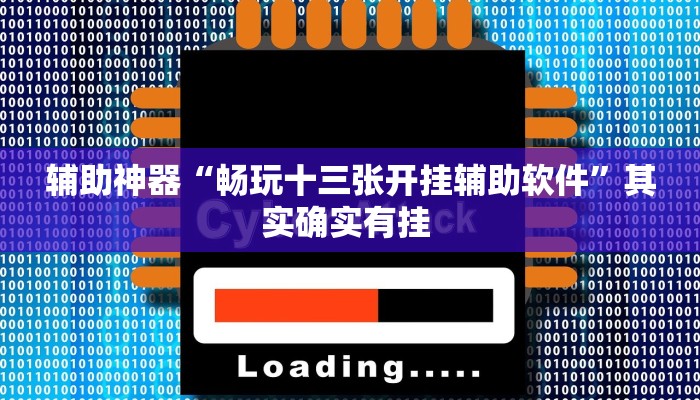 辅助神器“畅玩十三张开挂辅助软件”其实确实有挂 