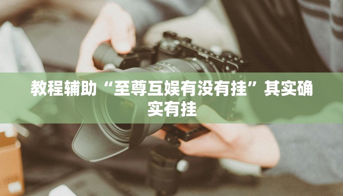 教程辅助“至尊互娱有没有挂”其实确实有挂